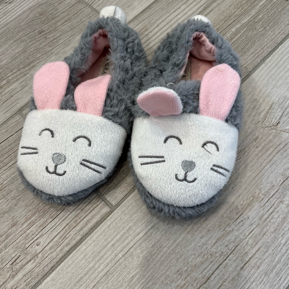 Laura Ashley Bunny Slippers Girls Size 9-10